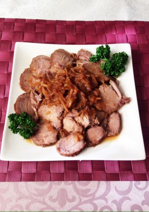 簡単!美味しい焼き豚♡玉葱と生姜たっぷり-レシピのメイン写真