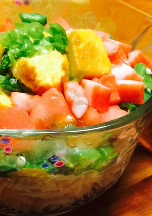 夏バテ知らずの五色素麺♡冷やし中華味-レシピのメイン写真
