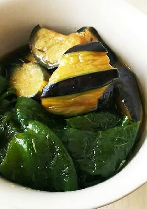 超簡単❗麺つゆで茄子とピーマンの揚げ浸し-レシピのメイン写真