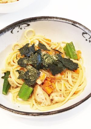 夏に負けない☆和風健康スープパスタ！-レシピのメイン写真
