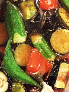 夏野菜の麺つゆ揚げびたし-レシピのメイン写真