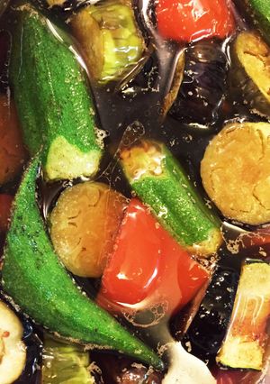 夏野菜の麺つゆ揚げびたし-レシピのメイン写真