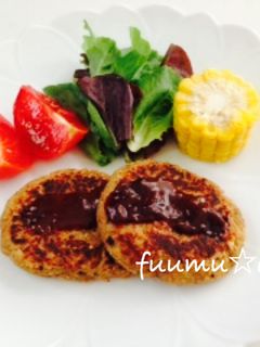 グルテンフリー♪マクロビ大豆ハンバーグ-レシピのメイン写真