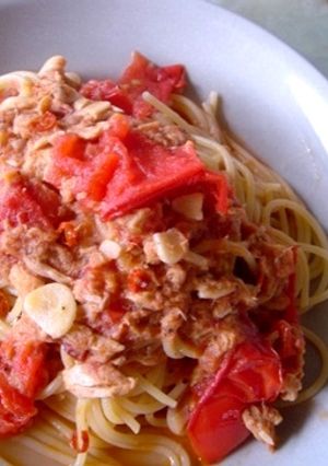 ＊パスタ★ツナトマトのアーリオ・オーリオ-レシピのメイン写真