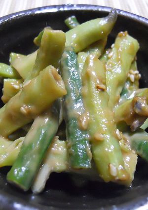 自然栽培 ササゲ二種の胡麻和え-レシピのメイン写真