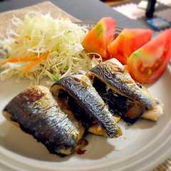 รูปของ 鰯の梅海苔はさみ焼き