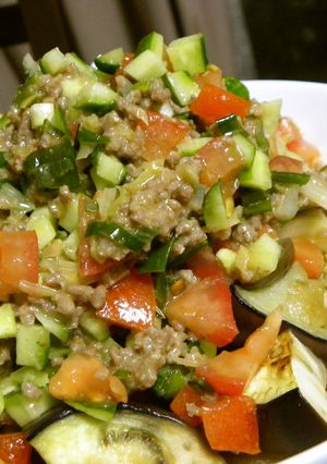 焼きナスの冷製そぼろ餡かけ-レシピのメイン写真