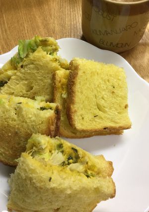 かぼちゃとキャベツのサンドイッチ-レシピのメイン写真