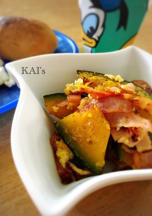 お弁当♡かぼちゃとベーコンのチーズ焼き♡-レシピのメイン写真