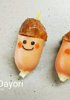 秋キャラおかず*どんぐりちゃん-レシピのメイン写真