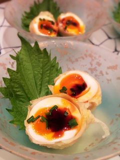 味玉の天ぷら サクサクとろ〜り♡-レシピのメイン写真