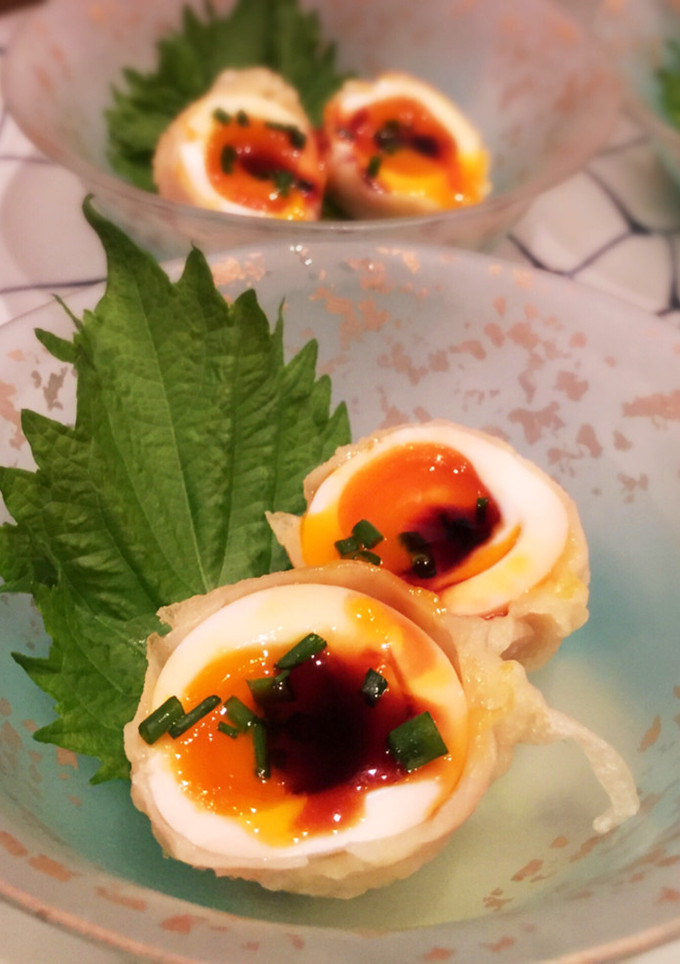 味玉の天ぷら サクサクとろ〜り♡-レシピのメイン写真