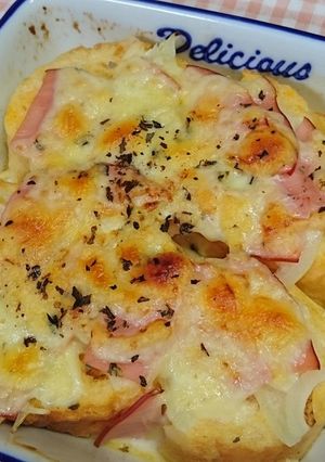 ピザ風ハチミツフレンチトースト-レシピのメイン写真