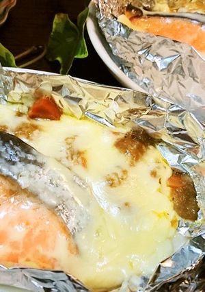 リメイク【鮭のチーズカレーホイル焼き】♪-レシピのメイン写真