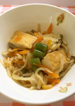 切り干し大根の煮物　給食-レシピのメイン写真