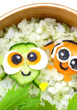 胡瓜ドリー&人参ニモ ♡簡単キャラ弁-レシピのメイン写真