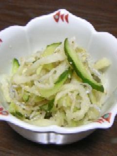 切干大根とじゃこときゅうりの酢の物-レシピのメイン写真