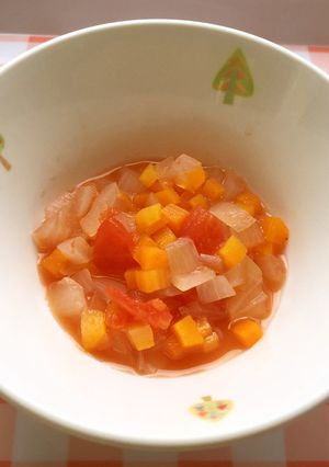 ＊離乳食中期＊野菜のトマト煮　給食-レシピのメイン写真