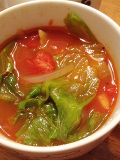 夏野菜使い切り☆レタスとトマトのスープ-レシピのメイン写真