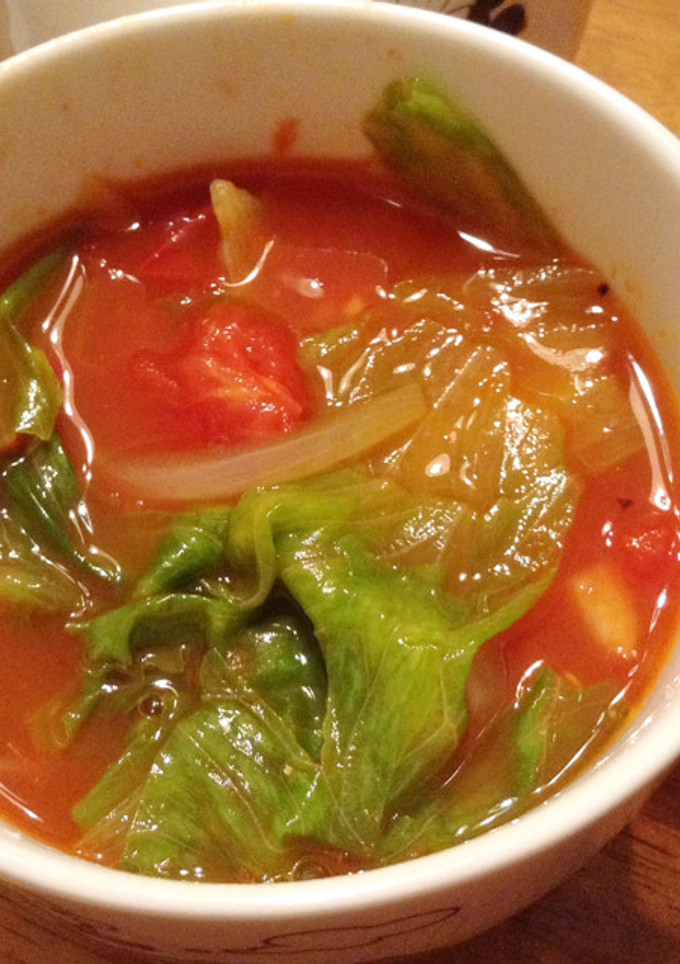 夏野菜使い切り☆レタスとトマトのスープ-レシピのメイン写真
