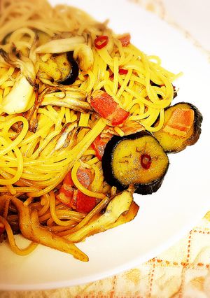 なすとベーコンとまいたけのペペロン風-レシピのメイン写真