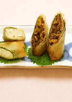 豆腐と鶏肉の梅チーズ春巻き-レシピのメイン写真