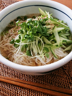 ヘルシー☆美味しい!えのき素麺-レシピのメイン写真