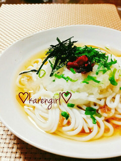 夏にさっぱり~♡冷やし梅うどん♡-レシピのメイン写真