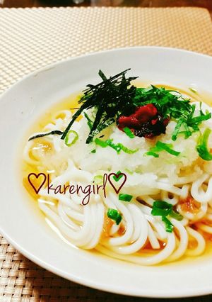夏にさっぱり～♡冷やし梅うどん♡-レシピのメイン写真