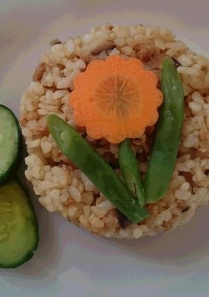 ベジ食☆豆ミートを使った花寿司-レシピのメイン写真