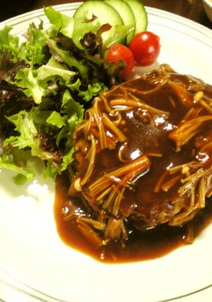ちょっと贅沢に☆薄切り牛肉でハンバーグ-レシピのメイン写真