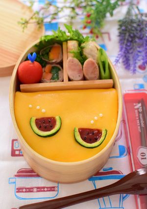 【キャラ弁】オムライスのスイカ弁当-レシピのメイン写真