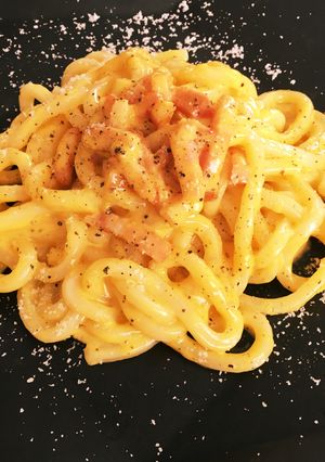 簡単☆濃厚カルボナーラうどん-レシピのメイン写真