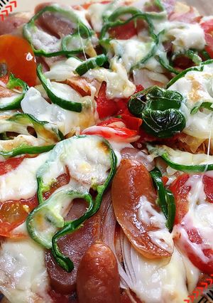 余った素麺が大変身！簡単リメイク素麺ピザ-レシピのメイン写真