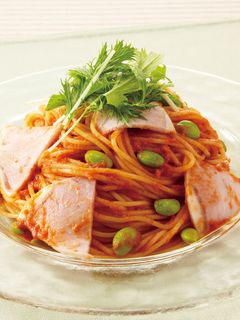 枝豆とハムの冷製トマトパスタ-レシピのメイン写真