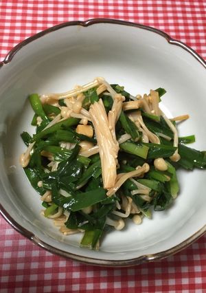 ニラとえのきの中華和え 簡単 大量消費-レシピのメイン写真