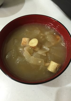 メモに。玉ねぎたっぷりスープ-レシピのメイン写真