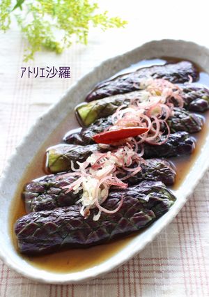 レンジで簡単＆綺麗な紫色♫茄子の煮浸し-レシピのメイン写真