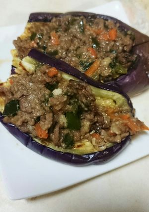 ズボラ母ちゃん作☆茄子と肉味噌ごっこ-レシピのメイン写真