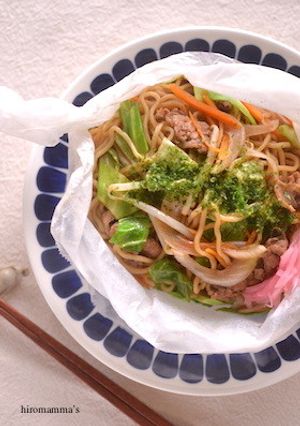 レンジで簡単☆基本のペーパー焼そば-レシピのメイン写真