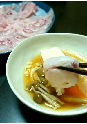 魚料理★マハタの刺身をしゃぶしゃぶに〜お鍋も⭕️-レシピのメイン写真