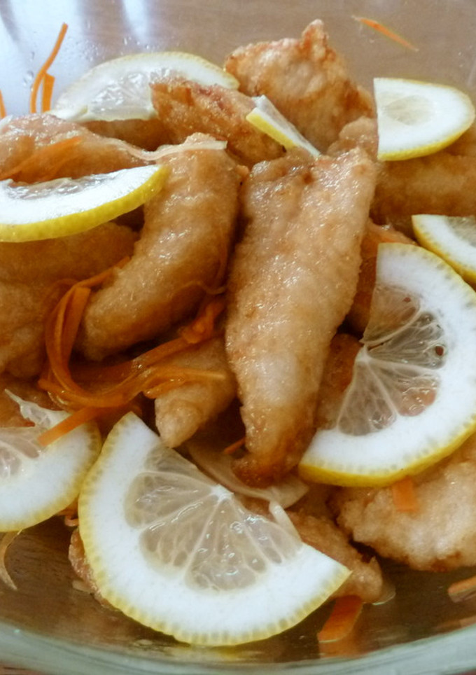 給食の味♪揚げ鶏のレモンじょうゆだれ-レシピのメイン写真