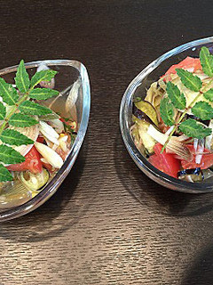トマトを+してまろやか茄子と茗荷の酢の物-レシピのメイン写真