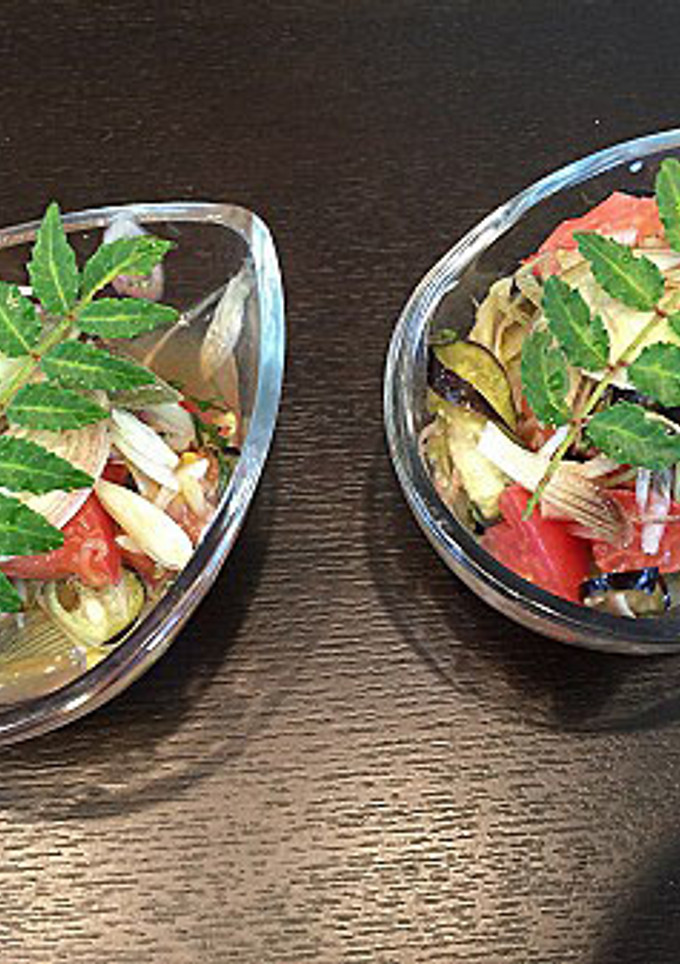 トマトを＋してまろやか茄子と茗荷の酢の物-レシピのメイン写真