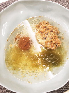 5分で簡単!さっぱりとろろ梅そうめん-レシピのメイン写真