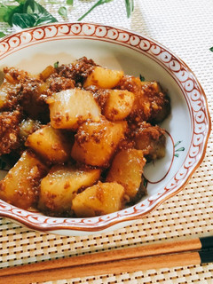圧力鍋で簡単!大根とひき肉の煮物-レシピのメイン写真