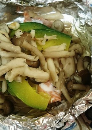 ＊ホットクック＊鮭ときのこのホイル蒸し-レシピのメイン写真