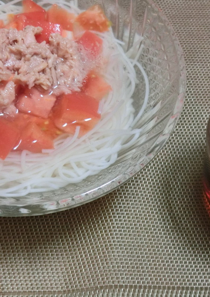 ツナとトマトのそうめん-レシピのメイン写真
