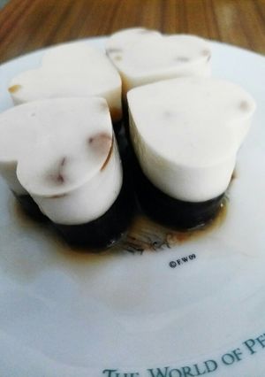 二層になった牛乳寒天とコーヒー寒天-レシピのメイン写真