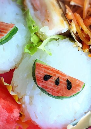 簡単!スイカのキャラ弁☆-レシピのメイン写真
